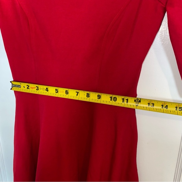 Lulus Tip the Scallops Red Scalloped Skater Dress Size S - Picture 10 of 12